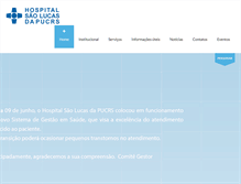 Tablet Screenshot of hospitalsaolucas.pucrs.br